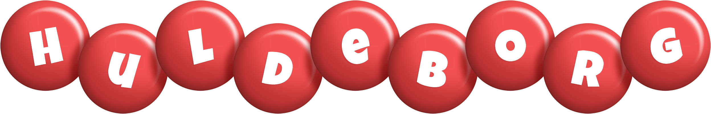 Huldeborg candy-red logo