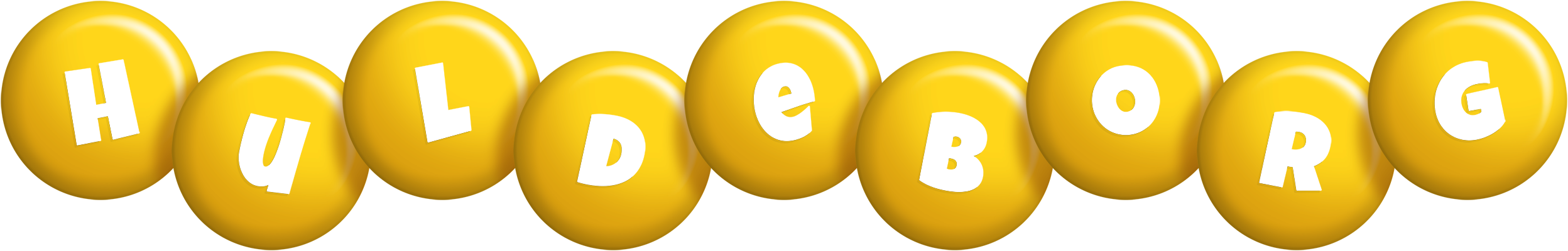 Huldeborg candy-yellow logo