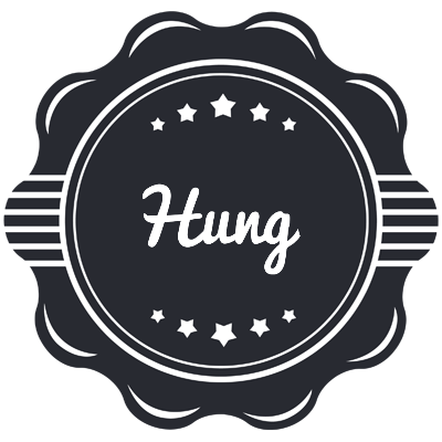 Hung badge logo