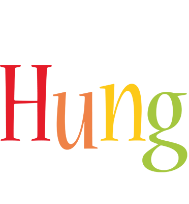 Hung birthday logo