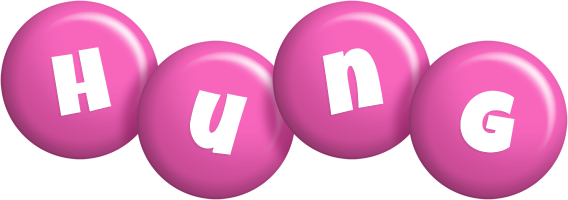 Hung candy-pink logo