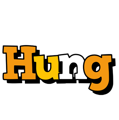 Hung cartoon logo