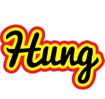 Hung flaming logo