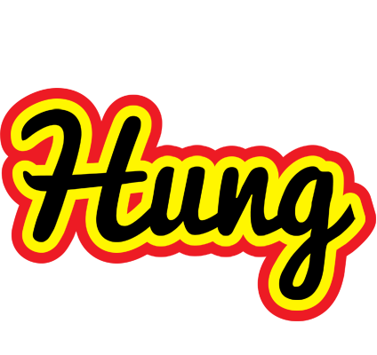 Hung flaming logo