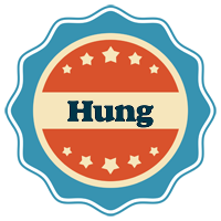 Hung labels logo