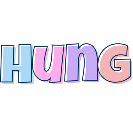 Hung pastel logo