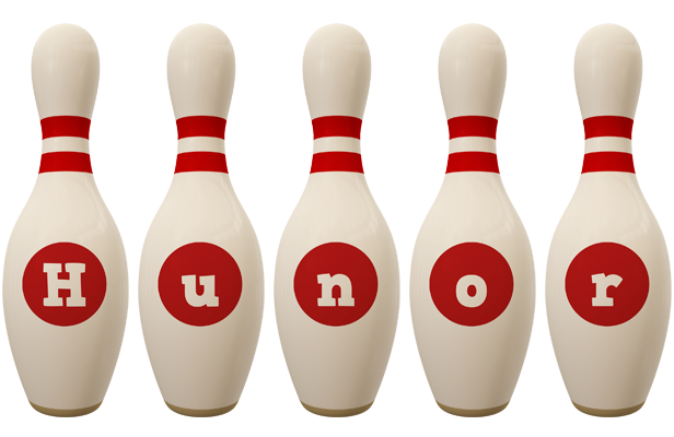 Hunor bowling-pin logo