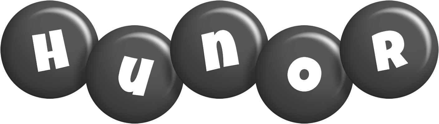 Hunor candy-black logo