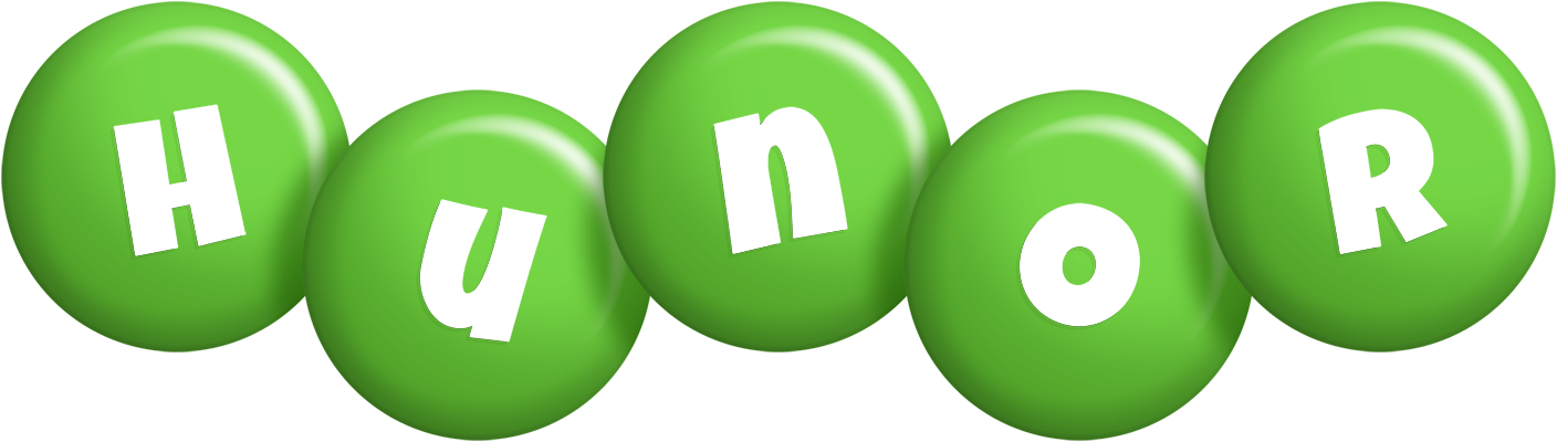 Hunor candy-green logo