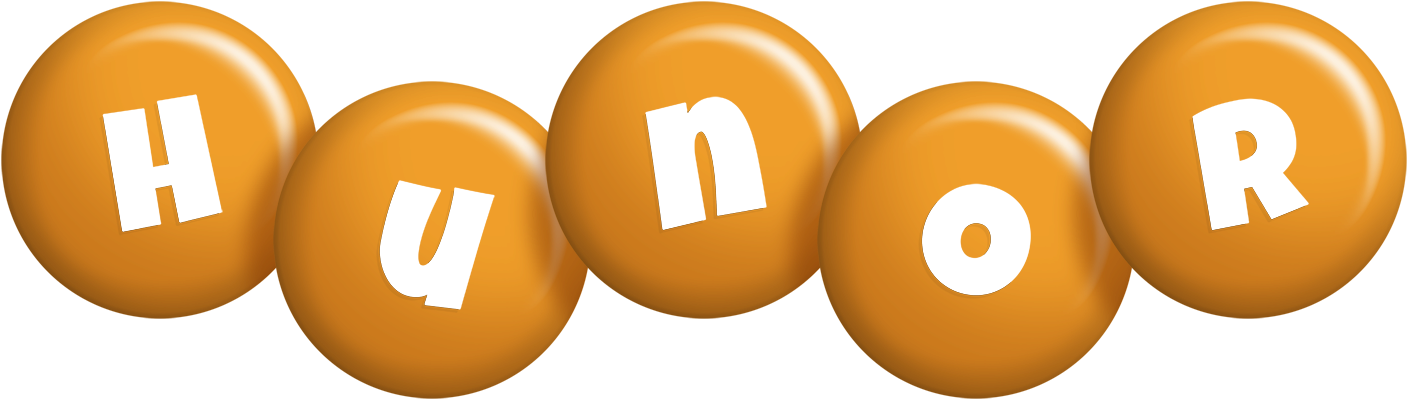 Hunor candy-orange logo