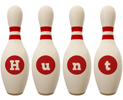 Hunt bowling-pin logo