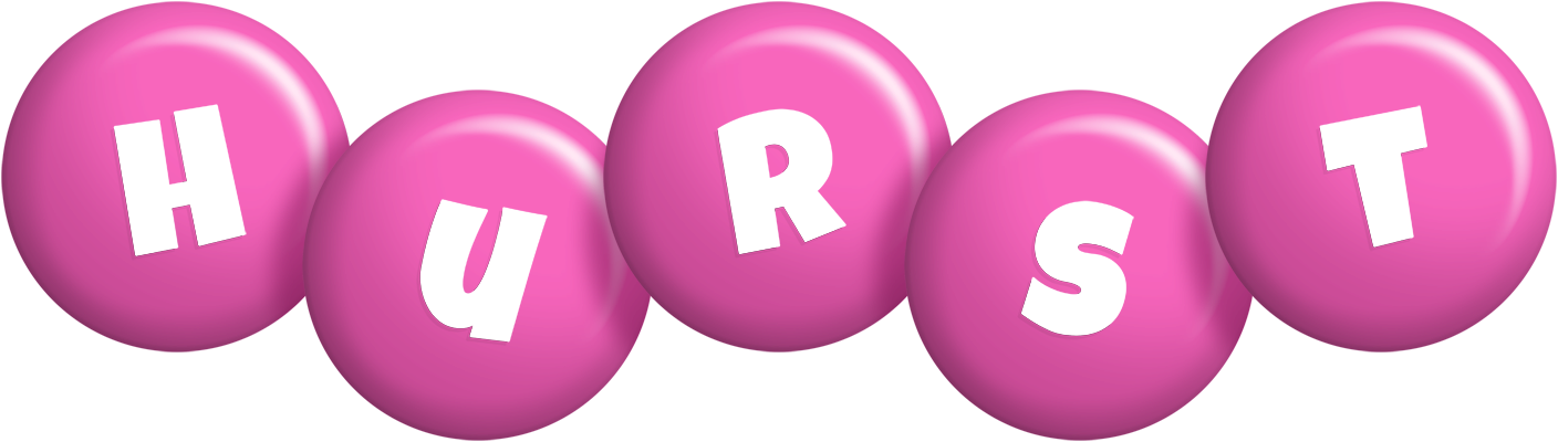Hurst candy-pink logo