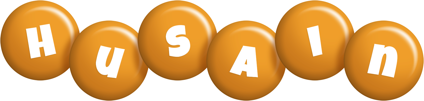 Husain candy-orange logo
