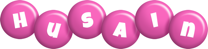 Husain candy-pink logo