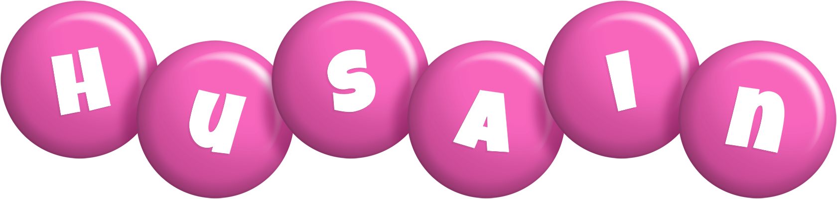 Husain candy-pink logo