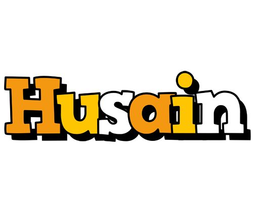 Husain cartoon logo