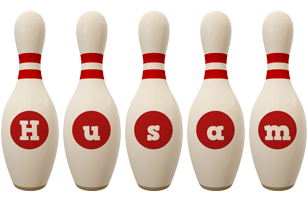 Husam bowling-pin logo