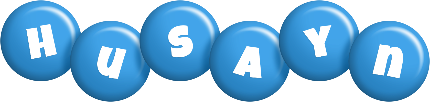 Husayn candy-blue logo