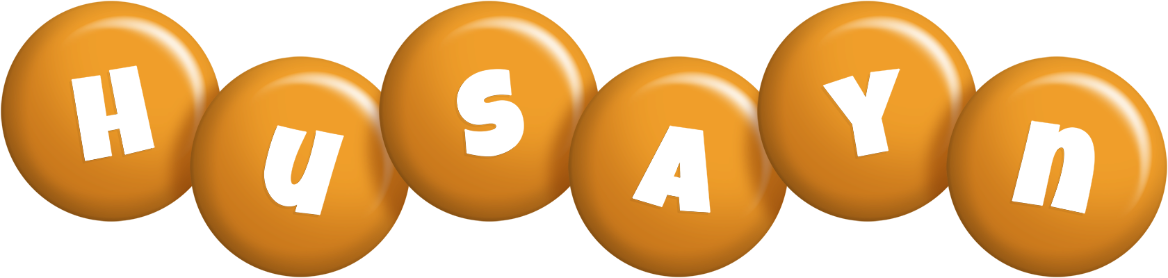 Husayn candy-orange logo