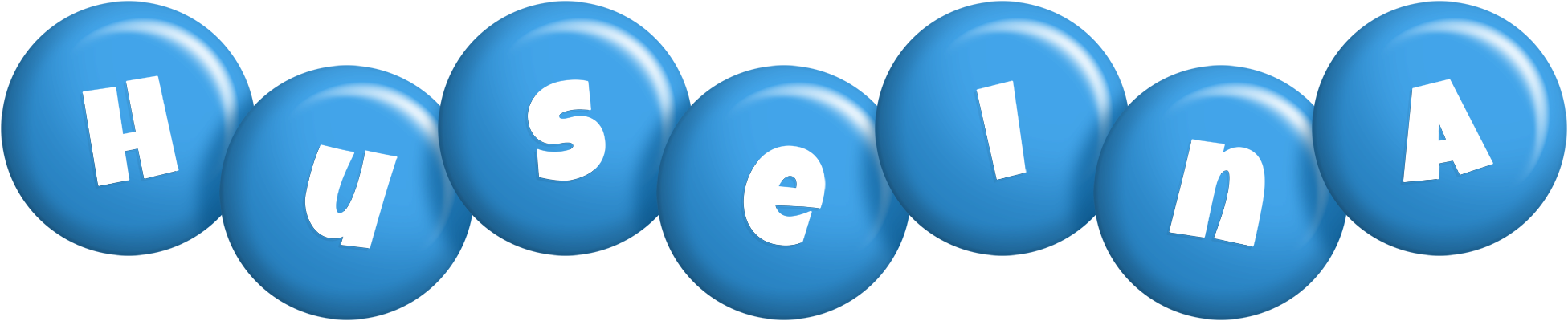 Huseina candy-blue logo