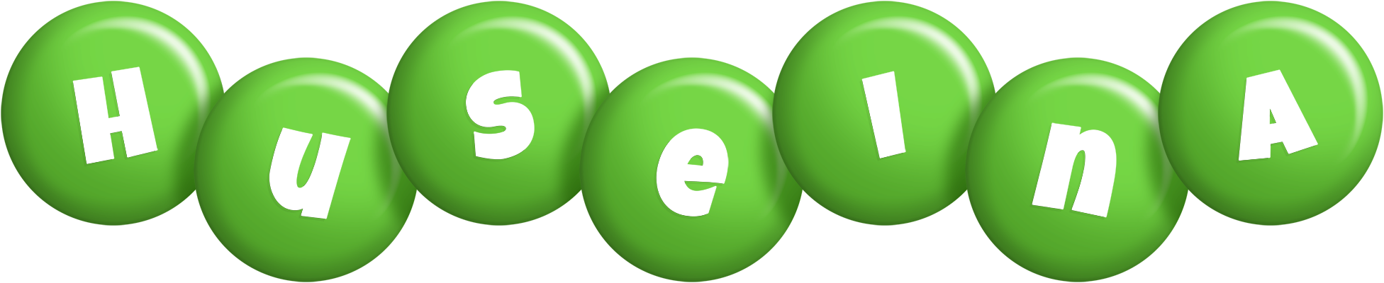 Huseina candy-green logo