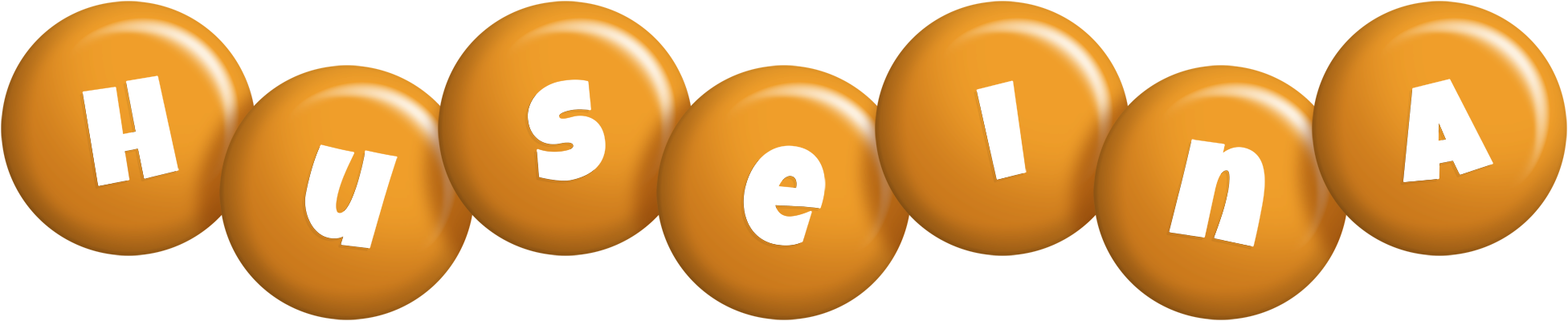Huseina candy-orange logo