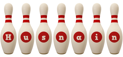 Husnain bowling-pin logo