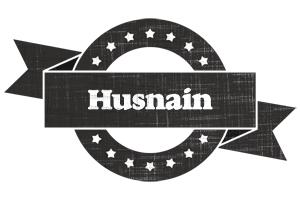 Husnain grunge logo