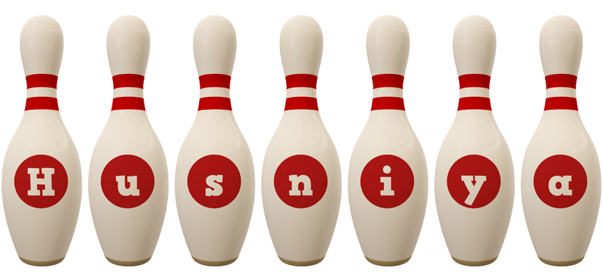 Husniya bowling-pin logo