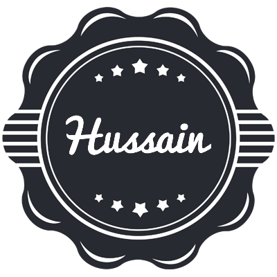 Hussain badge logo