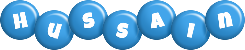 Hussain candy-blue logo