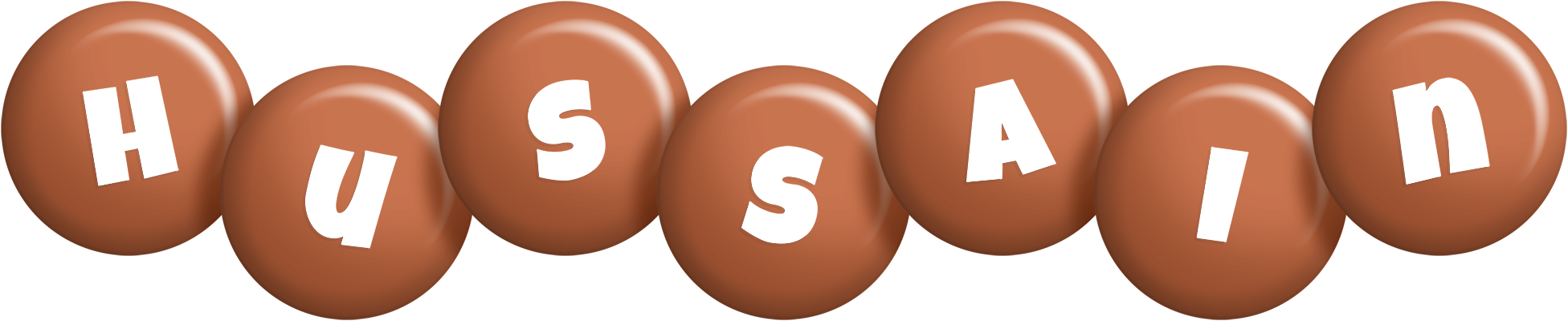 Hussain candy-brown logo