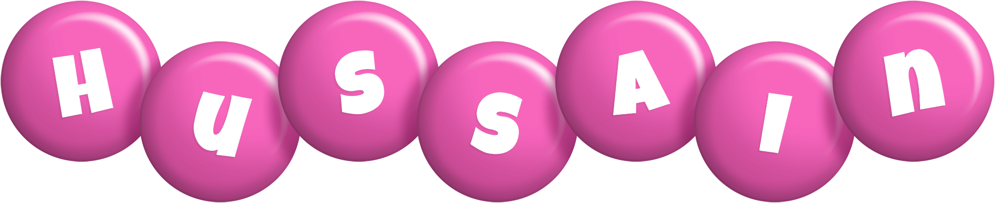 Hussain candy-pink logo