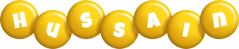 Hussain candy-yellow logo