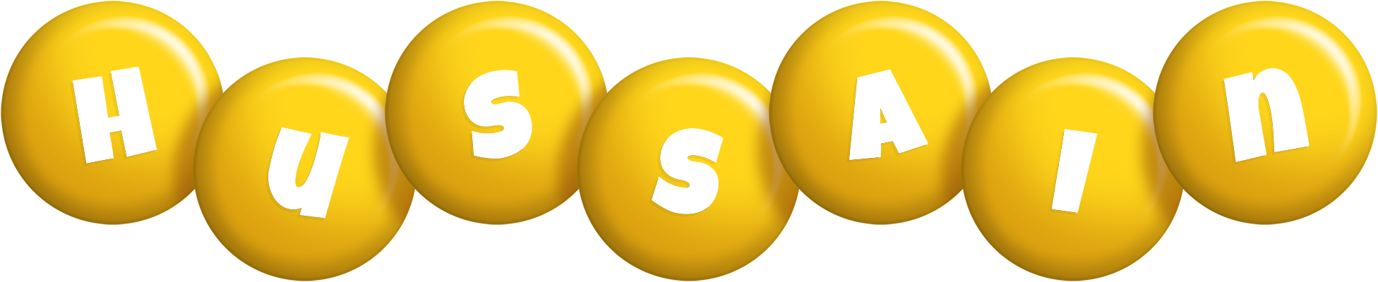 Hussain candy-yellow logo