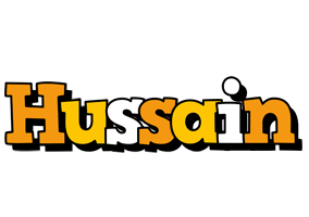 Hussain cartoon logo