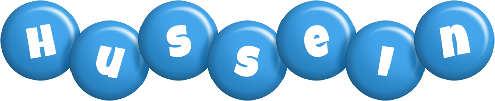 Hussein candy-blue logo