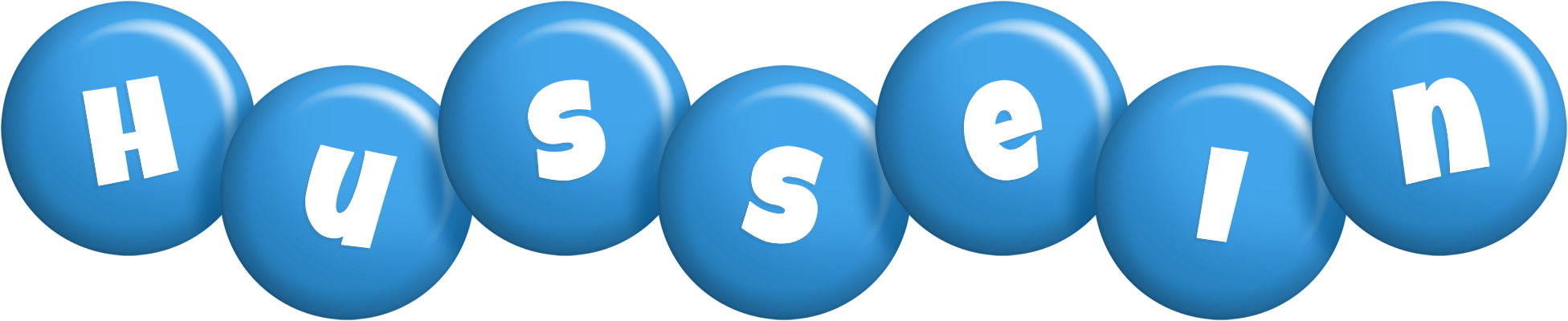 Hussein candy-blue logo