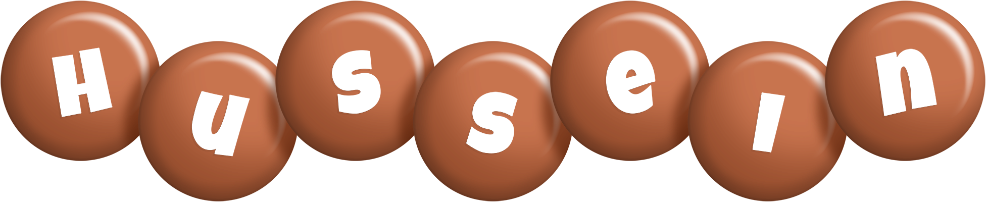 Hussein candy-brown logo