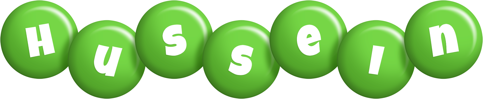 Hussein candy-green logo