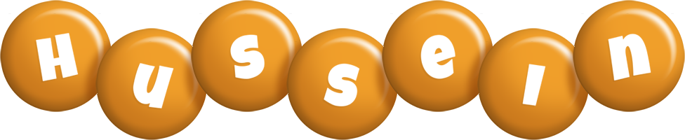Hussein candy-orange logo