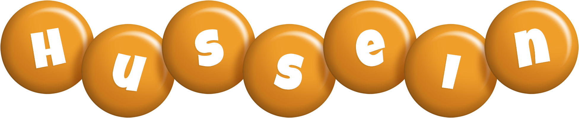 Hussein candy-orange logo