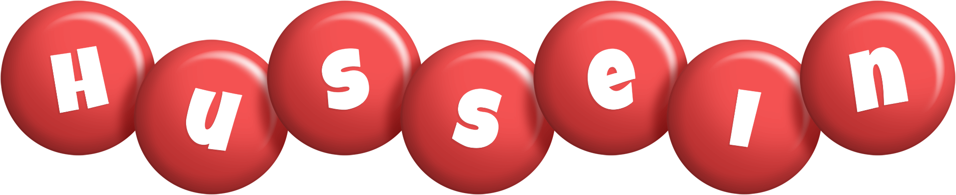 Hussein candy-red logo