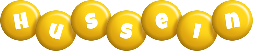 Hussein candy-yellow logo