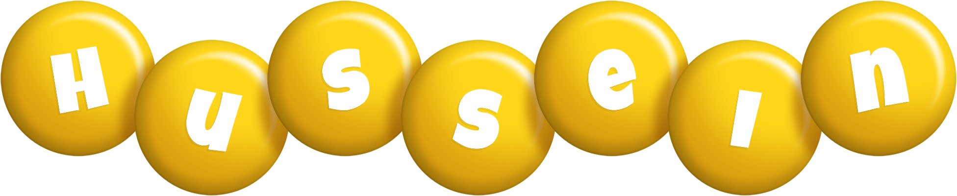 Hussein candy-yellow logo