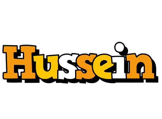 Hussein cartoon logo