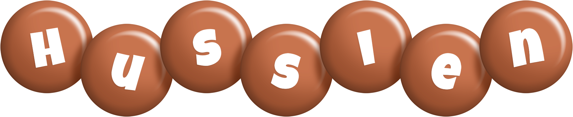 Hussien candy-brown logo