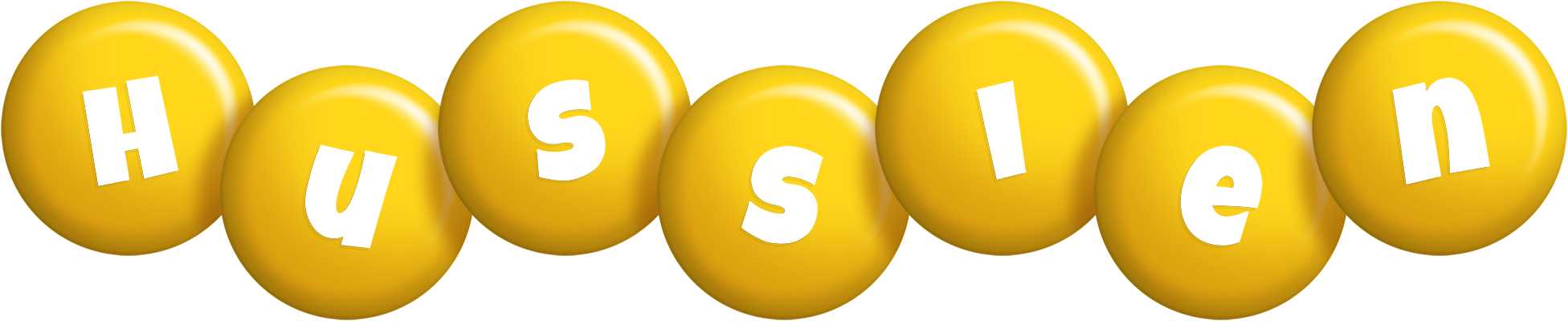 Hussien candy-yellow logo