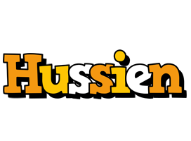 Hussien cartoon logo