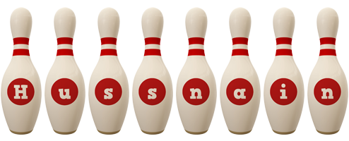 Hussnain bowling-pin logo